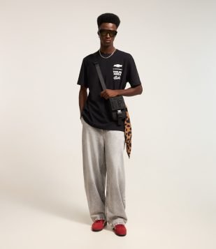 Calça Skater em Jeans Cinza