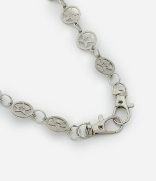 Colar Choker em Metal com Estrelas Prata