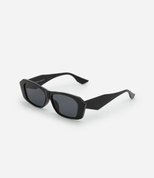 Óculos Quadrado com Hastes Largas Preto