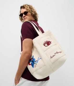 Bolsa Tote Bag em Algodão Alceu Valença Branco