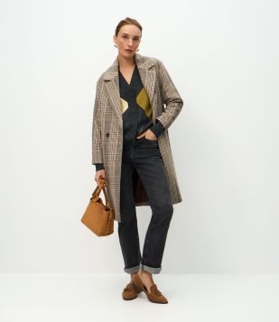 Calça Reta em Jeans com Cintura Alta Preto