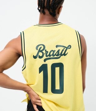 Regata Basquete Dry Brasil Amarelo