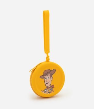Porta Moedas em Silicone com Estampa Woody Amarelo