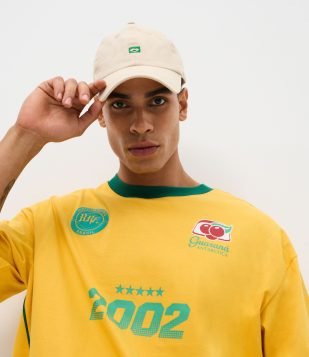 Boné Sarja com Bandeira do Brasil Bordada Marrom