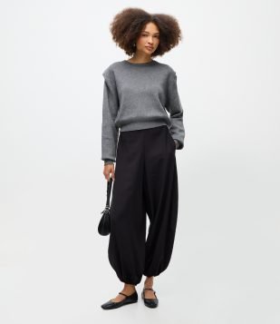 Calça Alfaiatada Aladim em Viscose Preto