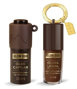 Kit Óleo Capilar Aroma de Chocolate + Gloss Labial 4ml Especial Chocolate OX Maria Maria KIT
