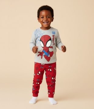 Pijama Infantil Longo com Estampa Spidey Man – Tam 2 A 8 Anos Cinza e Vermelho
