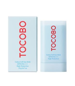 Protetor Solar em Bastão Cotton Soft Sun Stick SPF50 PA++++ Tocobo 19gr