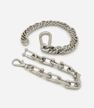 Kit Pulseiras Industriais em Metal Prata