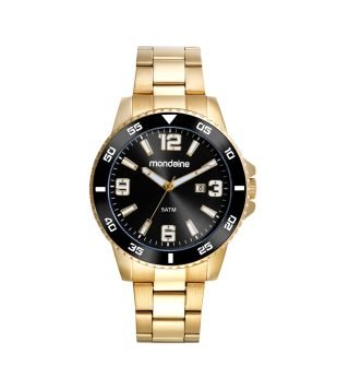 Relógio Analógico Mondaine em Aço Dourado