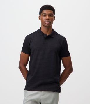 Polo com Textura Horizontal Preto
