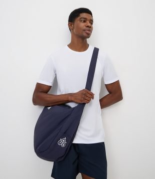 Bolsa Cross Body Puffer com Zíper Azul