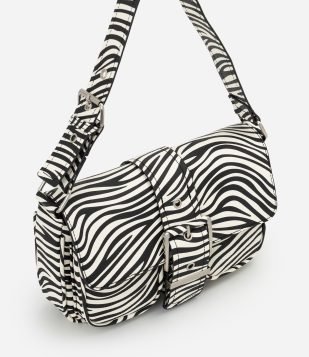 Bolsa Shoulder em PU com Estampa Animal Print Multicores