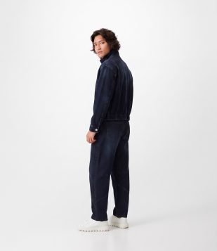Calça Baggy Balloon Jeans com Recortes Anatômicos Azul