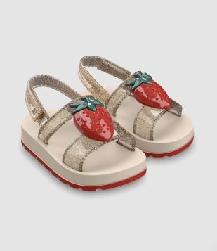 Sandália Infantil Zaxy Nina Morango Fruta - Tam 17 ao 27 Off White