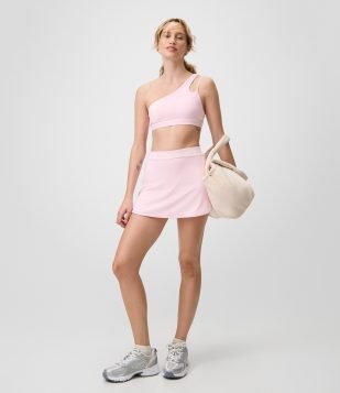 Short Saia Esportivo em Microfibra com Bolso Funcional Rosa